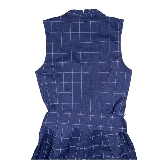 TAHARI LEVINE plaid jumpsuit size 4 NWOT
